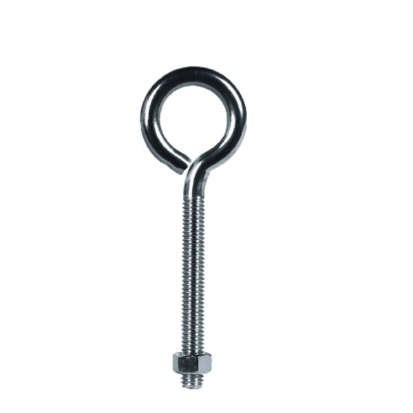 Hampton 3/8 in. X 5 in. L Stainless Stainless Steel Eyebolt Nut Included 02-3456-451